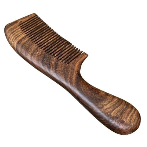 Zanthicia Handcraft Sandalwood Sandal Wood Handmade Comb Unisex Lightweight Travel Combs with Handle Camping Accessories — view 2