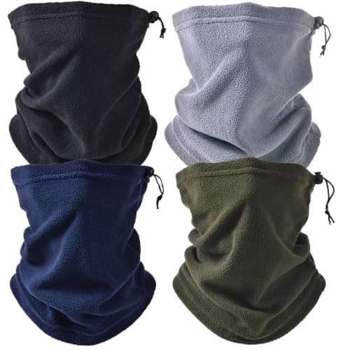 Norhogo 4 Pieces Winter Fleece Neck Warmer Snoods for adult, 25 * 30cm