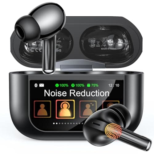 Wireless Earbuds, Smart Touchscreen Ear Buds, Noise Cancelling Headphones