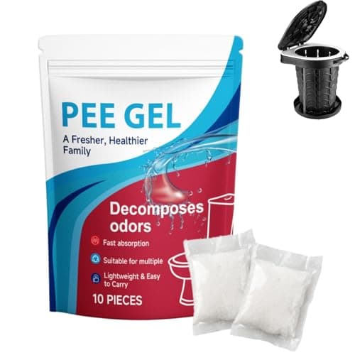 10PCS Portable Toilet Gel and Absorbent Powder for Camping, Emergency Travel Toilet Bag, Disposable Portable Toilet for Camping, Hiking & Outdoor Use, Fast-Acting & Leak-Proof, Odor Control Toilet Gel