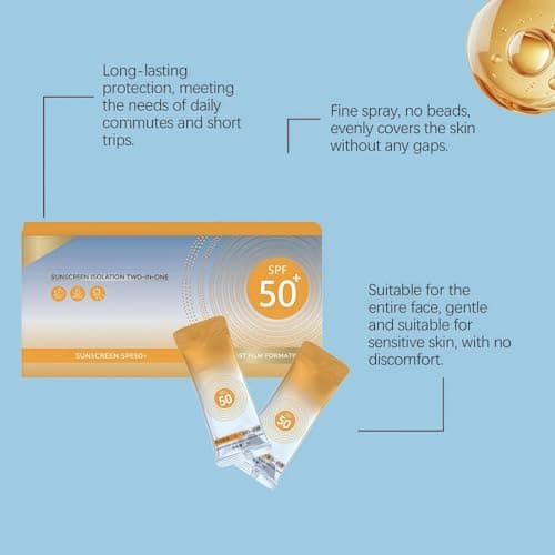 100PCS Mini Sunscreen Travel Size,SPF 50+ Sun Cream,Face Moisturiser,Non Greasy Mineral Sunscreen for Face&Body,Waterproof&Sweat Resistant Sun Protection,No White Cast,Long Lasting Protection — view 6