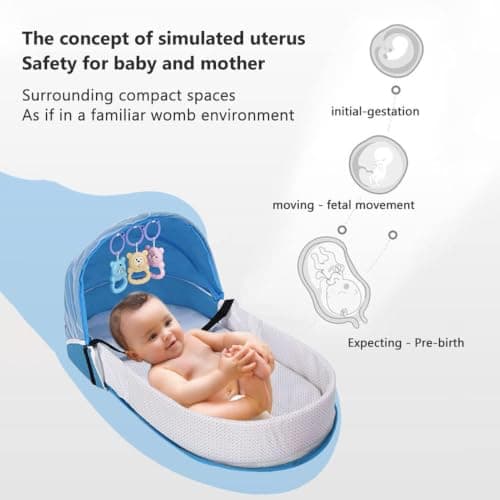Children's Travel Cot | Folding Stroller | Breathable Mesh Design — view 2