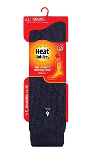 HEAT HOLDERS - Mens & Womens Knee High Thermal Socks | Extra Thick Warm Socks with Fluffy Insulated Inner for Winter | Ideal Socks for Outdoor Boots (6-11, Navy) — view 3