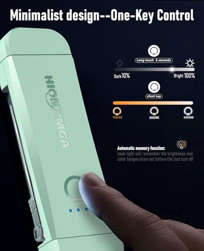 HIONXMGA USB Rechargeable Book Light,2 Pack Eye Caring Reading Light Clip on Book, 3 Colours & Stepless Dimming, Portable & Flexible,Perfect for Booklovers and Kids-Mint+Light Lilac — view 2