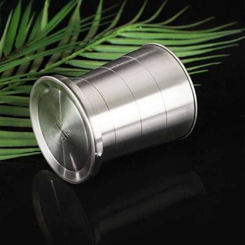 Foldable Metal Cup Stainless Steel Retractable Portable — view 2