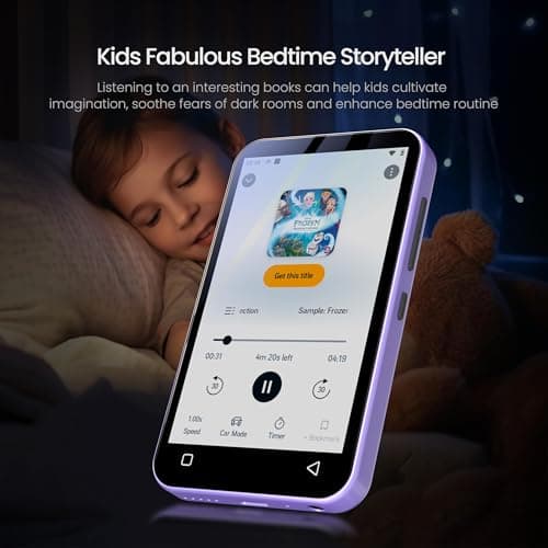 TIMMKOO 16GB Kids MP3 Player with Bluetooth and WiFi, Parental Controls, 4" Music Player with Spotify, Audible Up to 1TB （Purple） — view 5