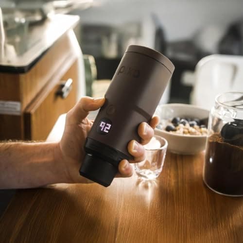 WACACO Pixapresso Coffee Machine Electric & Portable, Dark Burgundy — view 2