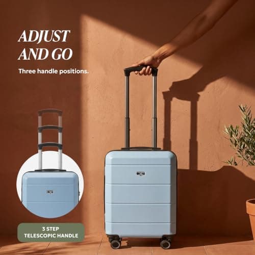 LUGG Jetset 15" Lightweight Cabin Suitcase - EasyJet Underseat Carry On Luggage, ABS Hard Shell, Scratch-Resistant Finish, Secure Lock, Smooth 360° Spinner Wheels (45x33x20cm) — view 5