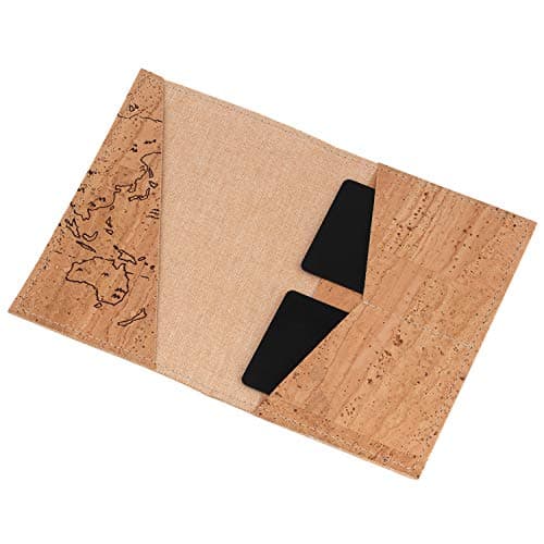 SIMARU Passport holder made of elegant cork leather in beige, protective cover for your passport; water-repellent and robust, sustainable and vegan; the perfect protection for your travel documents or — view 2
