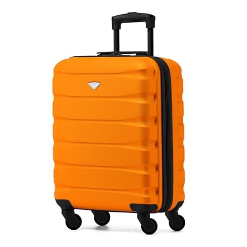 Flight Knight 55x40x20 Ryanair Priority Cabin Suitcase, Also for EasyJet, Jet2, Lightweight,ABS Hard Shell, Durable 4-Wheel Cabin Case, Carry-On Size 10kg Hand Luggage, Travel Bag- 55 x 40 x 20