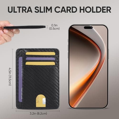 GRALEON Slim Minimalist RFID Blocking Front Pocket Wallet for Men & Women — view 6