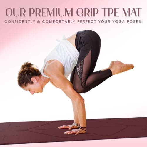 Yogii Non-Slip 6mm TPE Yoga Mat with Alignment Guides — view 2