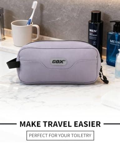 GOX Travel Toiletry Bag Dopp Kit Case for Men Multifunction Packing Organizer Pouch (Lavender purple) — view 2