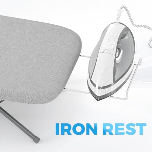 KINGRACK Foldable Small Ironing Board with Iron Rest, 30×76 cm,Grey — view 6