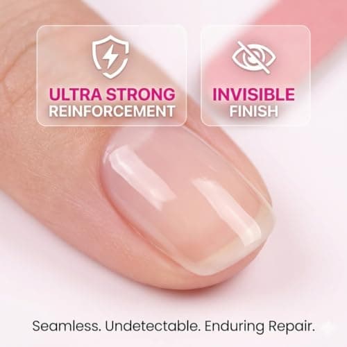 Nail Repair Kit for Broken, Cracked & Split Nails – 2 Boxs Silk Nail Wraps, Brush-On Nail Glue, Nail File & Wooden Stick, Quick Dry No UV Needed, DIY Nail Repair Kit for Natural Nails at Home — view 5