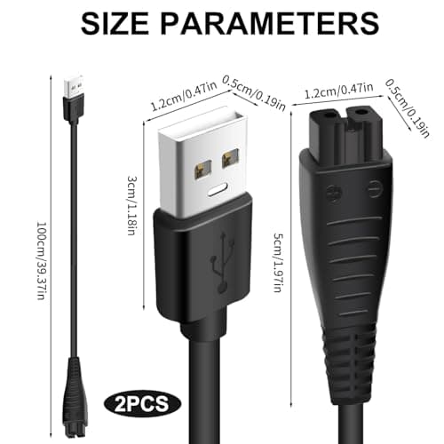 2 Pack USB Charging Cable, 4.8V Replacement Charger Lead — view 2