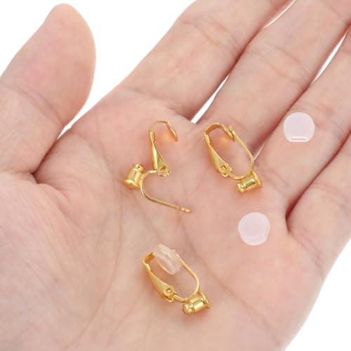 Shimmeroo 8PCS Clip On Earring Converter for Women - Gold — view 6