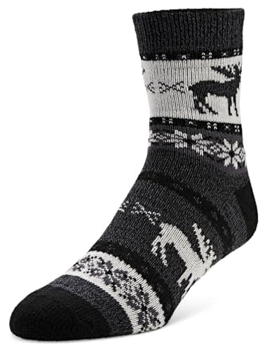 Yaktrax Cabin Socks, Aloe-Infused Double-Layer Cosy Socks with Plush Lining