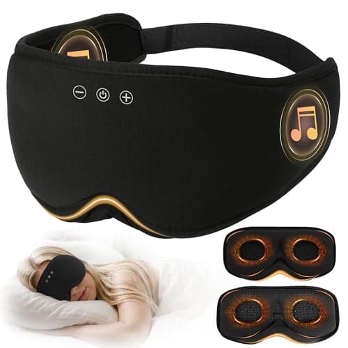 LOVE EYE Bluetooth Sleep Mask Headphones, 100% Blackout, Breathable