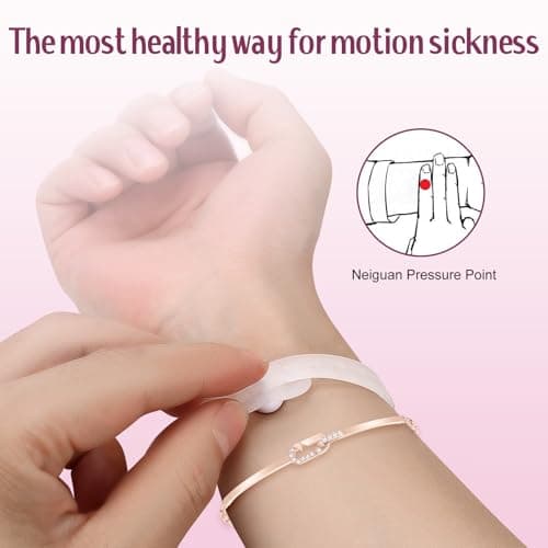 MEIYYJ Morning Sickness Bands Anti Nausea Bands for Pregnant Wowen Pregnancy Bracelet Acupressure Nausea Relief for Car, Sea, Air Sickness-Transparent — view 2