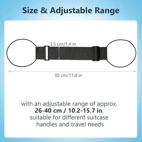 4 Pack Adjustable Elastic Luggage Straps for Suitcases — view 2