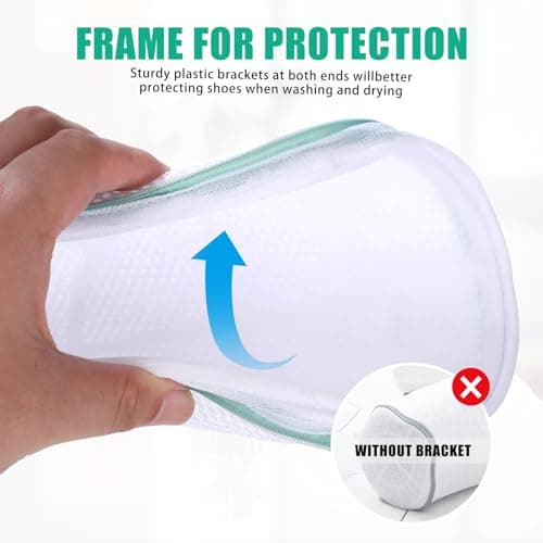 Kimmama Trainer Washing Machine Bag, Shoe Washing Bag, White, 2Pcs — view 5