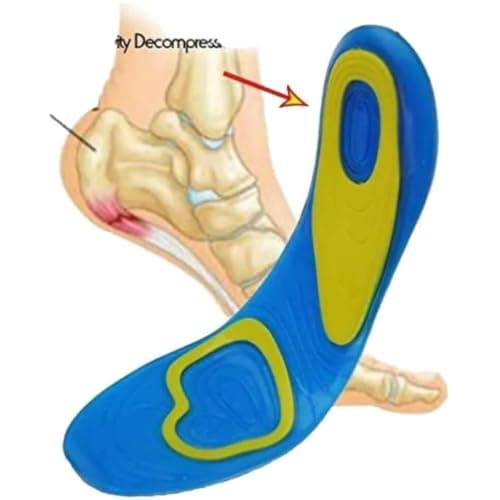 Men's Gel Insoles, Arch Support Shoe Inserts,Cushioned Shock Absorbing Silicone Insoles for Work Boots,Trainers, Walking Shoes, Running Shoes, Everyday Comfort, Trim to Fit — view 3