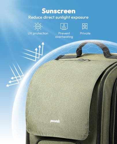 pecute Cat Backpack Large Space, Cat Carrier Backpack Bubble, Green — view 6