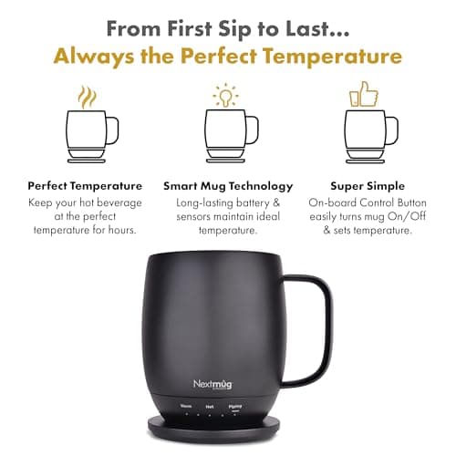 Nextmug - Temperature-Controlled, Self-Heating Coffee Mug — view 2