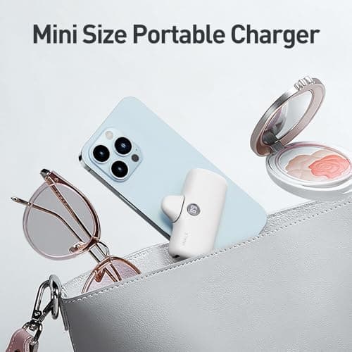 iWALK USB-C Portable Charger 4800mAh 20W Power Bank Small Fast Charging Battery Pack with LED Display Compatible with iPhone 17 Pro/16 Plus/16 Pro Max/15/iPad/AirPods Andriod Phone Samsung,White — view 6