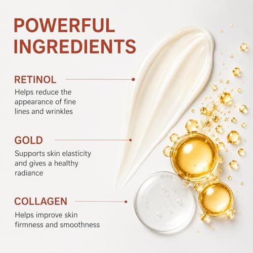 Retinol Hand Cream 2 x 50ml, Anti Ageing Moisturiser with Collagen & Gold for Softer Smoother Looking Hands - Dry Skin Care for Women, Nails and Cuticles, Travel Size Gift Set — view 3