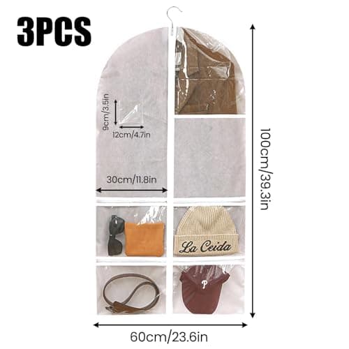 Luabue 3 Pack 40 inch Dance Costume Bags for Dancer Kids Dress Garment Bags — view 3