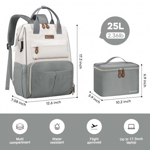 Maelstrom 15.6-17.3" Laptop Backpack with Lunch Box, Work Bag for Women Men — view 5