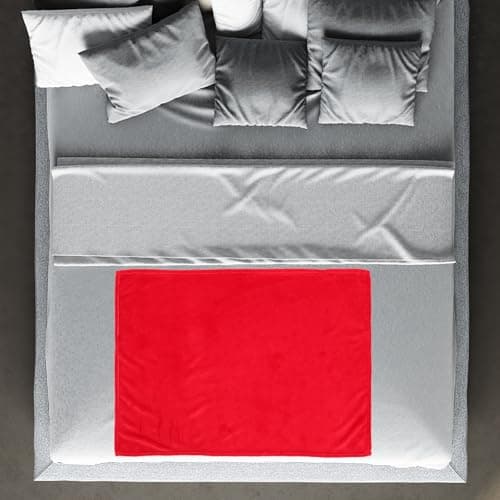 Red Coral Fleece Throw Blanket for Office Travel Autumn Winter — view 4