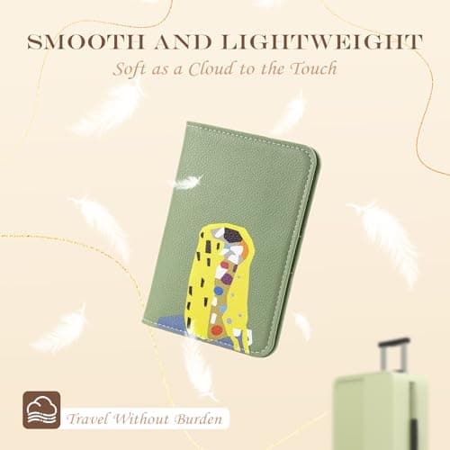 Lychii Slim Passport Holder RFID Blocking Travel Wallet - PU Leather Protector Case for Quick TSA Access, Secure Boarding Passes & ID Cards for Men Women International Travel — view 2