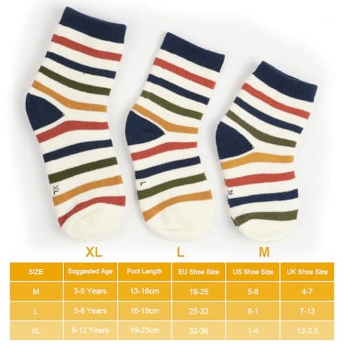 HOTUT Kids Boys Girls Thermal Socks,5 Pairs Toddler Crew Socks Kids,Warm Socks for Kids Boys Girls Toddlers,Girls Boys Teen Winter Cosy Hiking Warm Thick Cushion Boot Socks,Boys Girls Cosy Warm Socks — view 2
