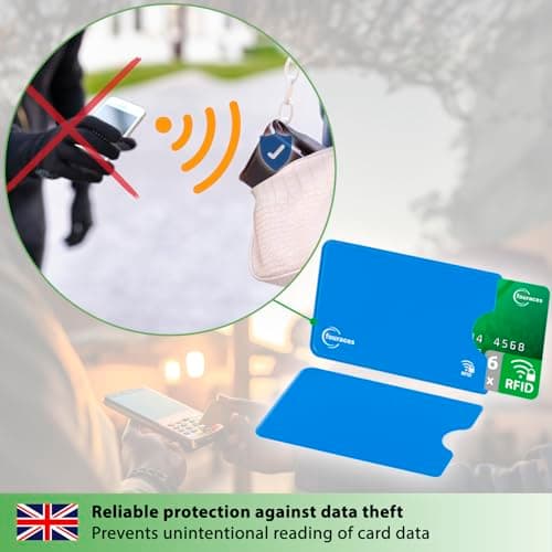 fouraces RFID Blocking Sleeves, 6 Pieces - Credit Card Protector - Card Blocker for Bank Card, Anti Fraud NFC Card Holder — view 2