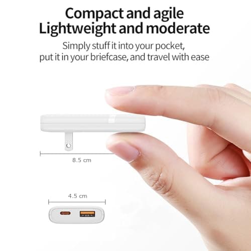 TWICK 65W GaN USB-C Charger, Dual USB-C & A Ports, Foldable US Pins with Removable UK Adapter, Multi-Port Travel Charger Compatible with Laptops, MacBook Pro, iPad, iPhone 17/16,15, Galaxy & Pixel — view 5