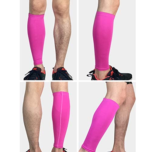 Cocila Running Socks Calf Sleeve Compression Leg & Splint Support Performance (Hot Pink, L) Womens 4-7 Flight Diabetic For Women 4-8 Cat Gentle Grip Women’S Christmas Sock Size 3 Cute White — view 2