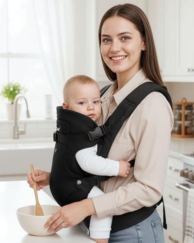 4-in-1 Cotton Blend Baby Carrier 0-36 Months (3.6-14.5 kg), Black — view 3