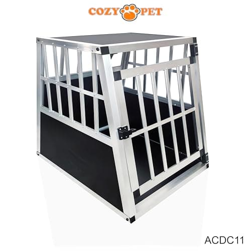 Cozy Pet Aluminium Car Dog Crate – 17 Sizes – Angled Car Boot Travel Cage – Lightweight Metal Dog Carrier - W 54 x D 69 x H 60cm ACDC11 — view 5