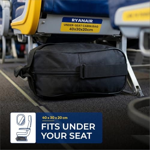 Aerolite 40x30x20 Ryanair Wizz Air Max Under Seat Carry On Bag Black — view 4