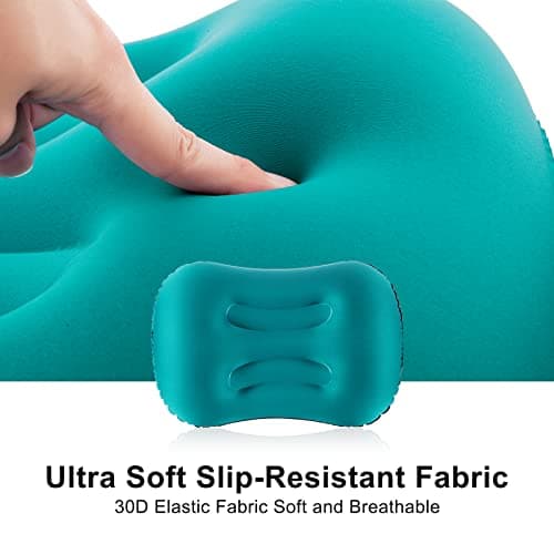 Eono Ultralight Inflatable Camping Pillows for Adults, Compressible Compact Travel Inflatable Pillow, Comfortable Ergonomic Blow Up Air Pillow for Camping, Hiking, Beach, Fishing — view 4