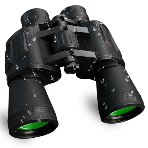 20x50 Binoculars for Adults High Power, HD Waterproof Large Eyepiece, with BAK4 Prism and FMC Lens, Portable Telescope for Bird Watching Hunting Football Concerts