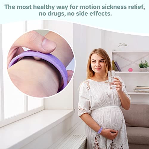 Travel Sickness Bands/Adjustable Acupressure Wristbands/Relief Waterproof Band for Nausea Morning Sickness,Motion Sickness（ 1 Pair Transparent） — view 3