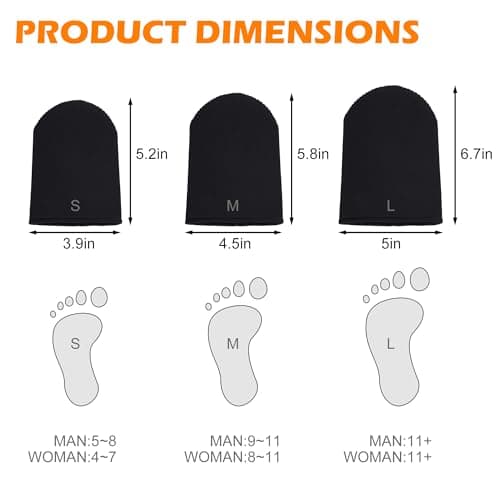 2 Pairs 3mm Neoprene Toe Warmers, L Size Toe Covers Toe Warmer Booties — view 2