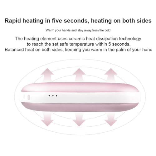 Electric Portable Hand Warmer PowerBank Pocket, Rose gold A — view 6