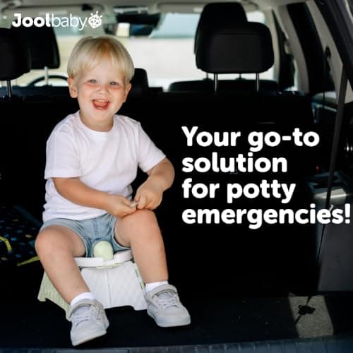 Jool Baby Portable Potty Training Chair with Travel Bag and 30 Liners, Foldable, Indoor/Outdoor Use, Camping (Sage) — view 2
