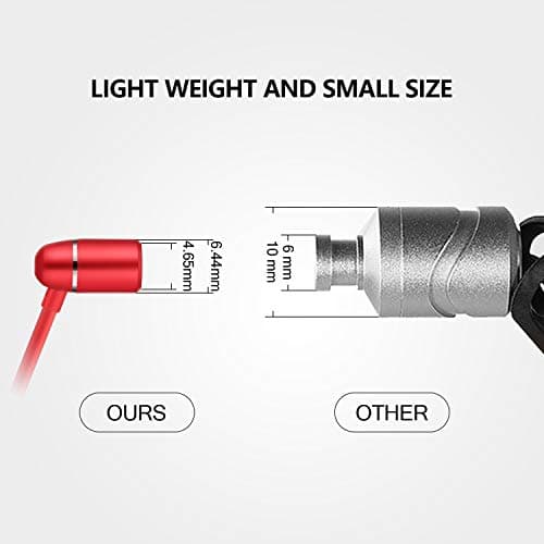 Bulees Sleep Earphones for side sleeping, Noise Isolating, Lightweight Earbuds for Small Sensitive ear Canal, In-Ear Headphones Wired with Mic and Volume Control for Bedtime (Red) — view 6