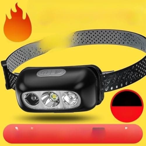 Gdfnmogo Rechargeable LED Headlamp With Motion Sensor, for ultra Bright — view 5